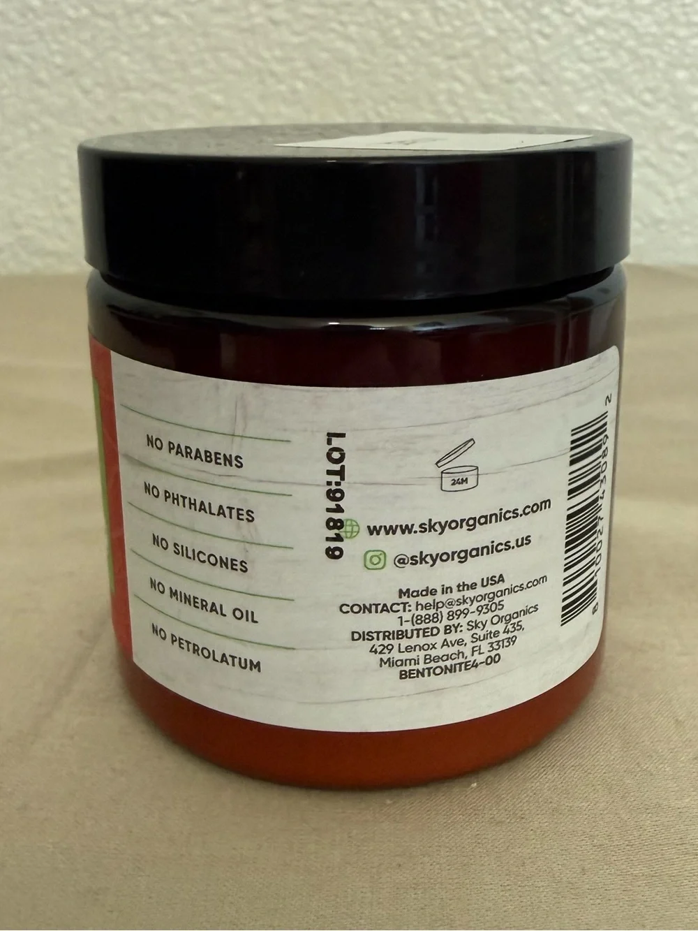 Sky Organics 100% Pure Bentonite Clay